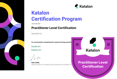 Learn job-ready skills and get certified with the Katalon Certification Program!
