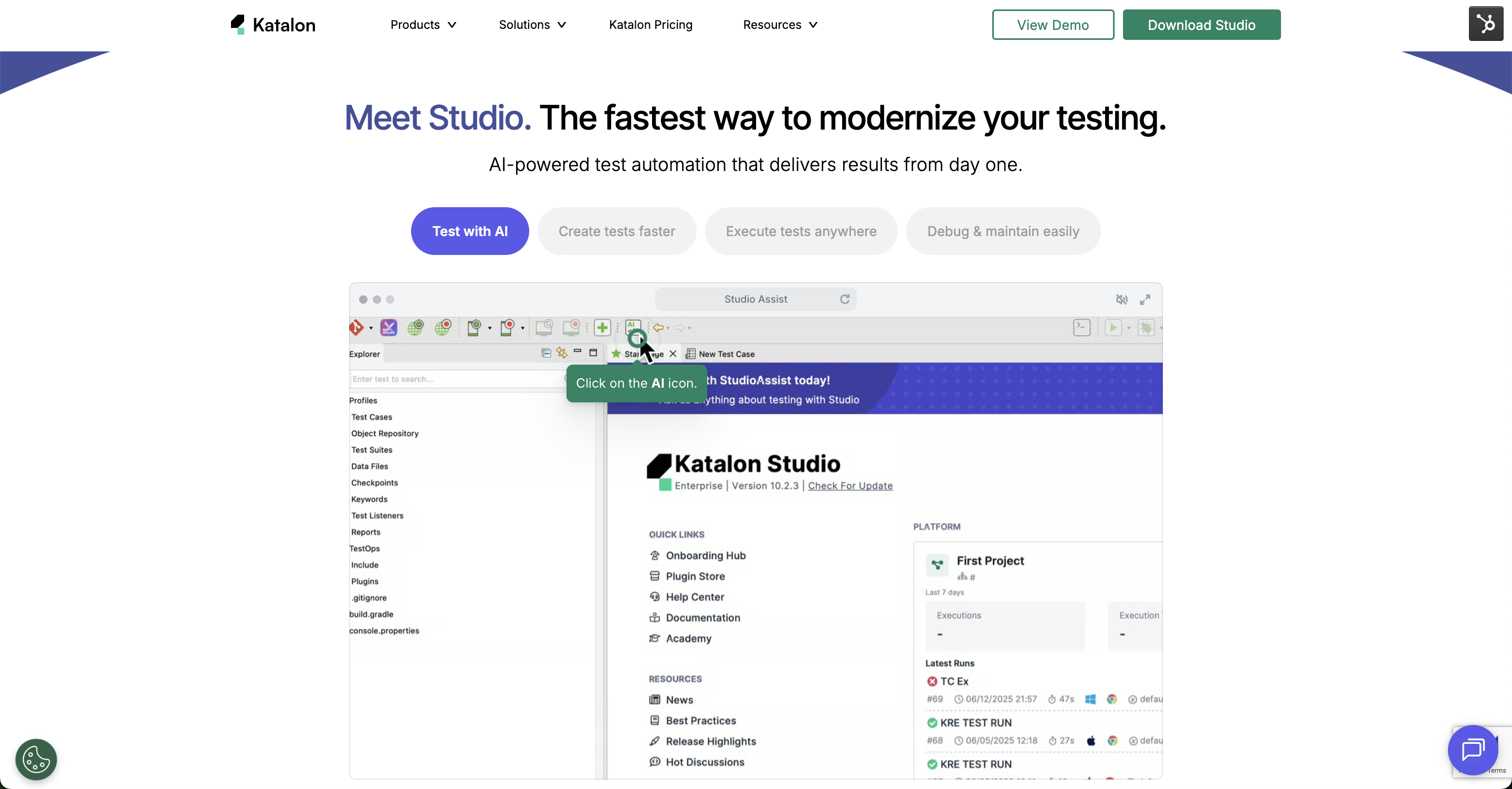 Katalon is a good alternative to Applitools