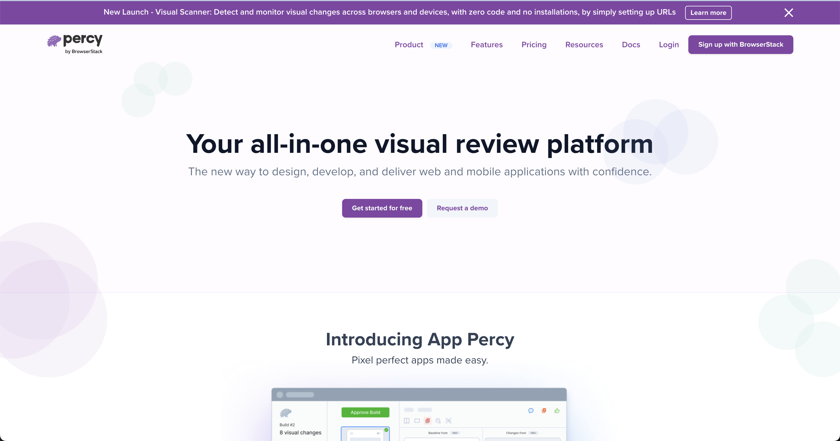 Percy is a good visual testing tool from Browserstack