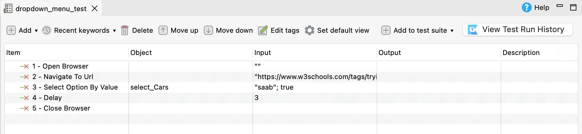 Using Katalon built-in keywords