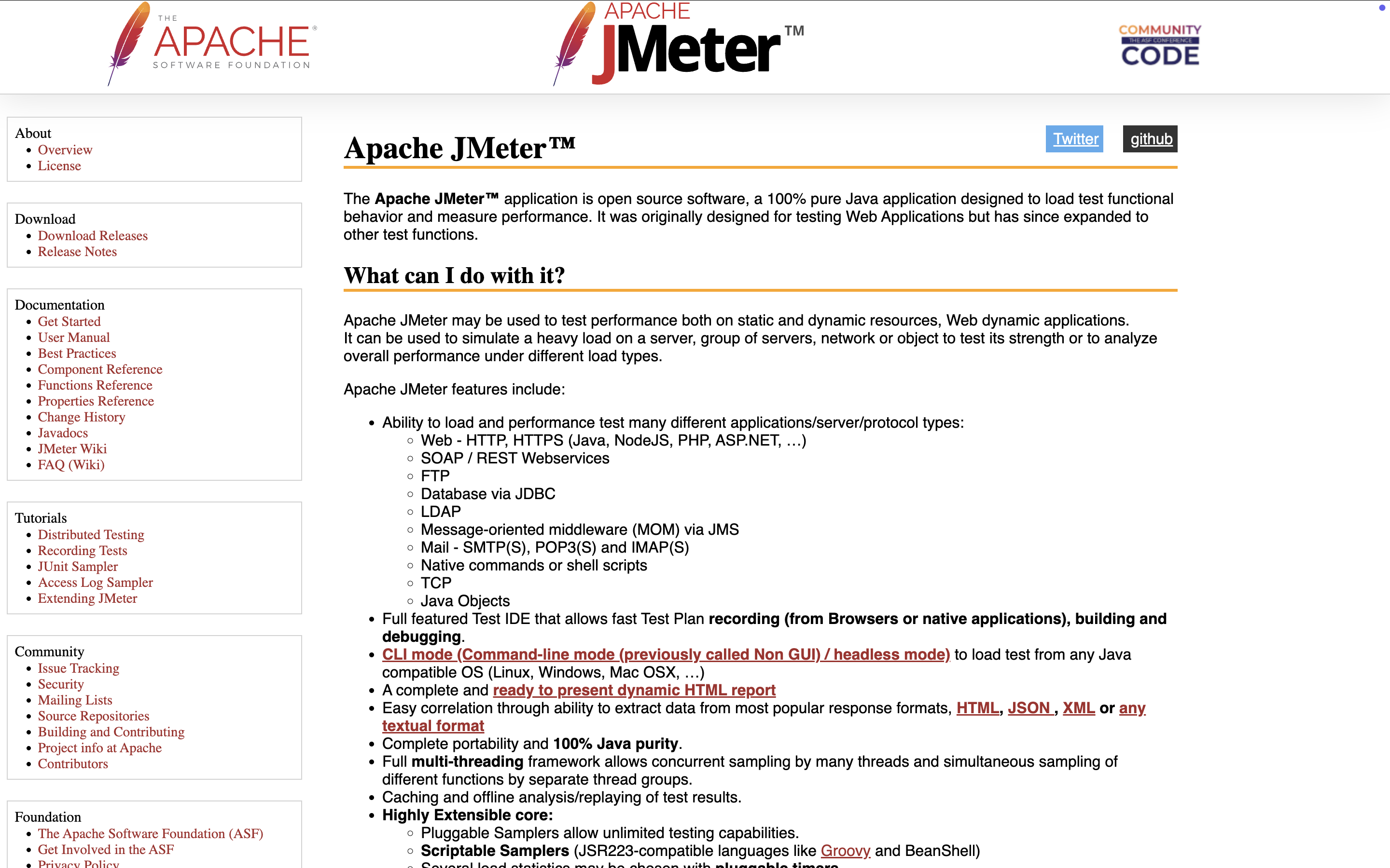 Apache JMeter interface