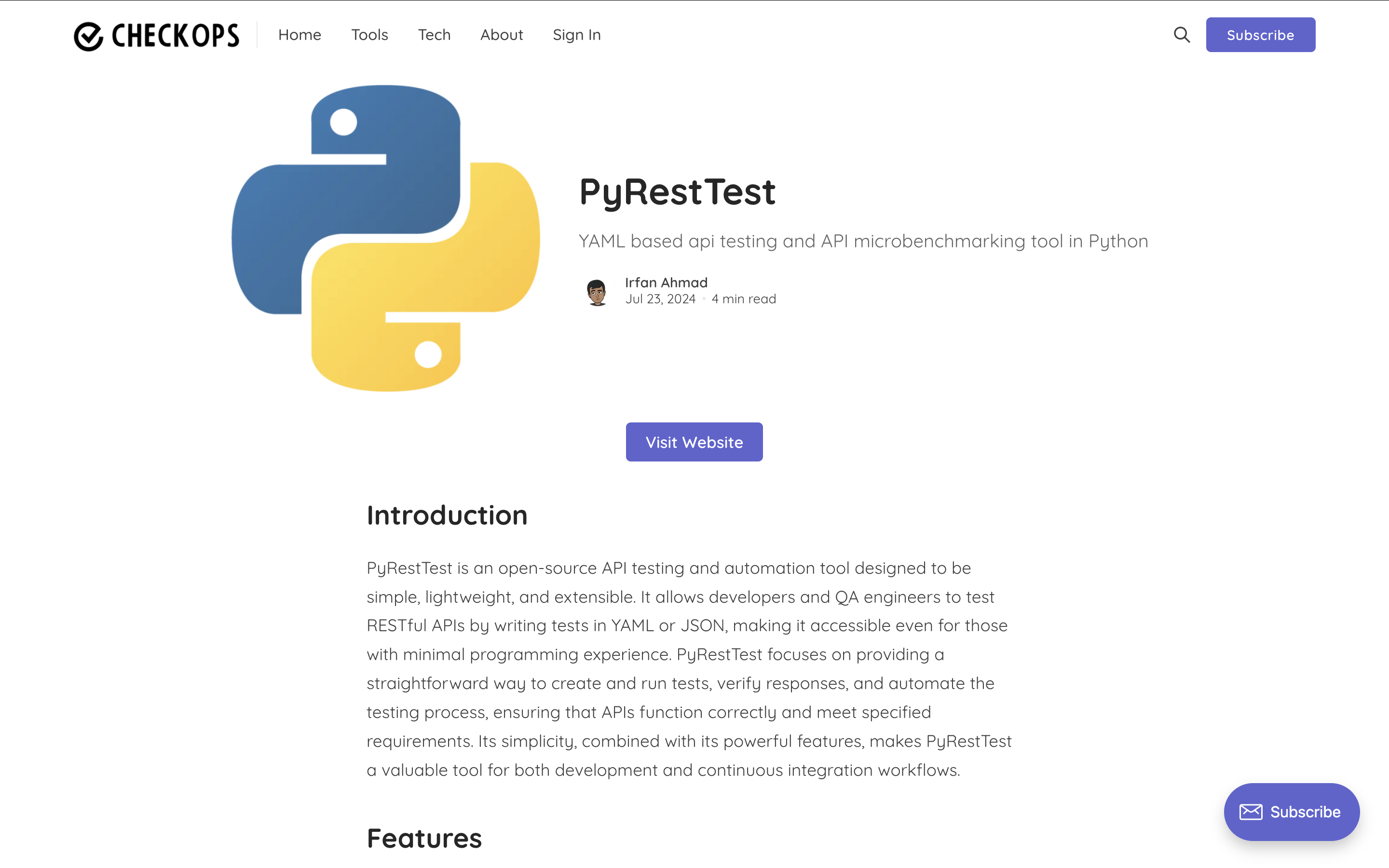PyRestTest screenshot