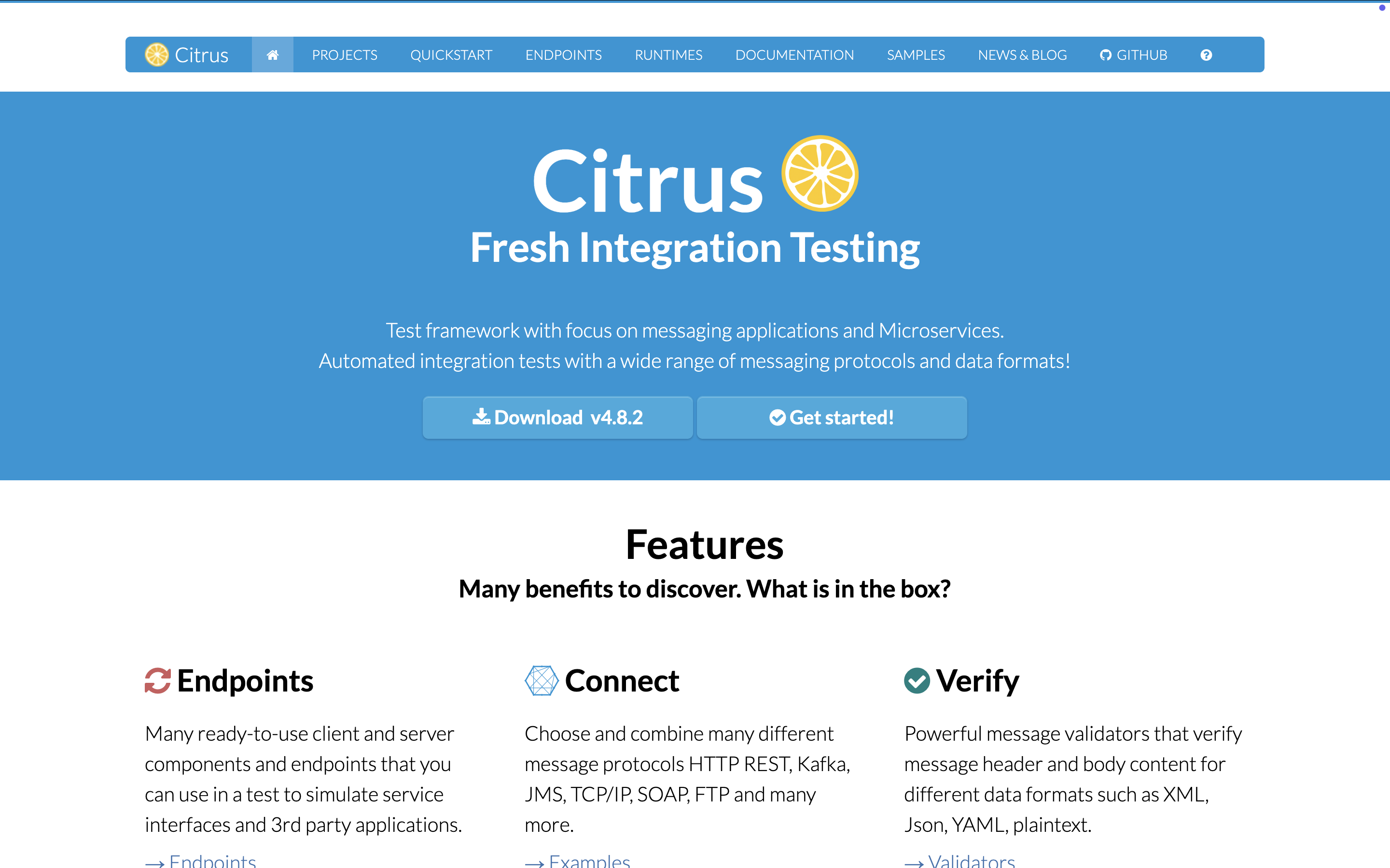 Citrus Framework screenshot