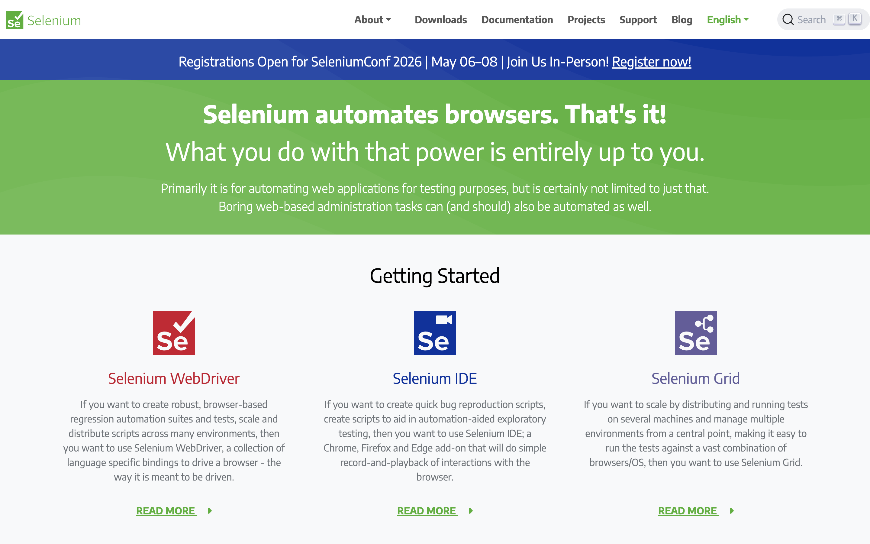 Selenium example screenshot