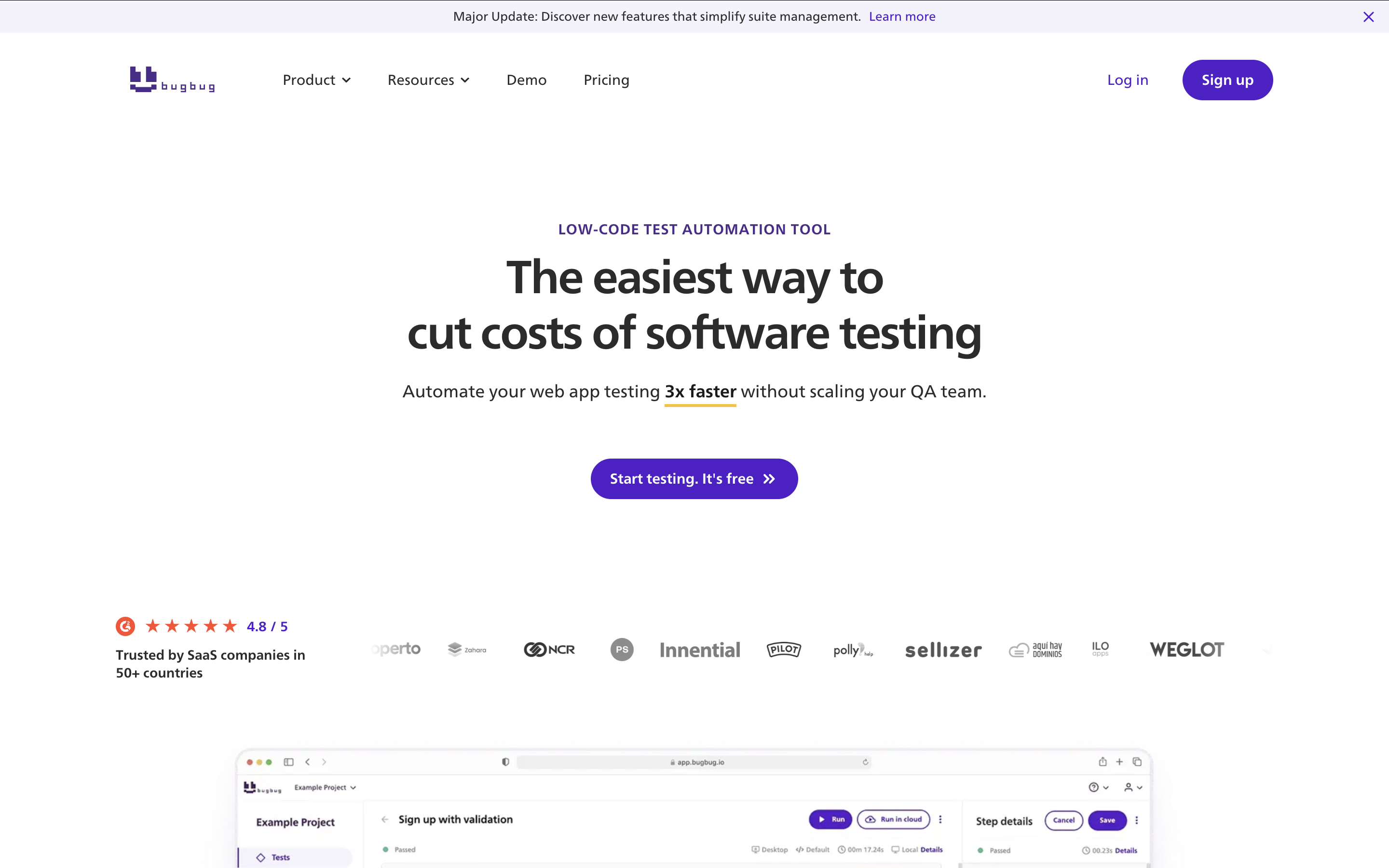 BugBug interface screenshot